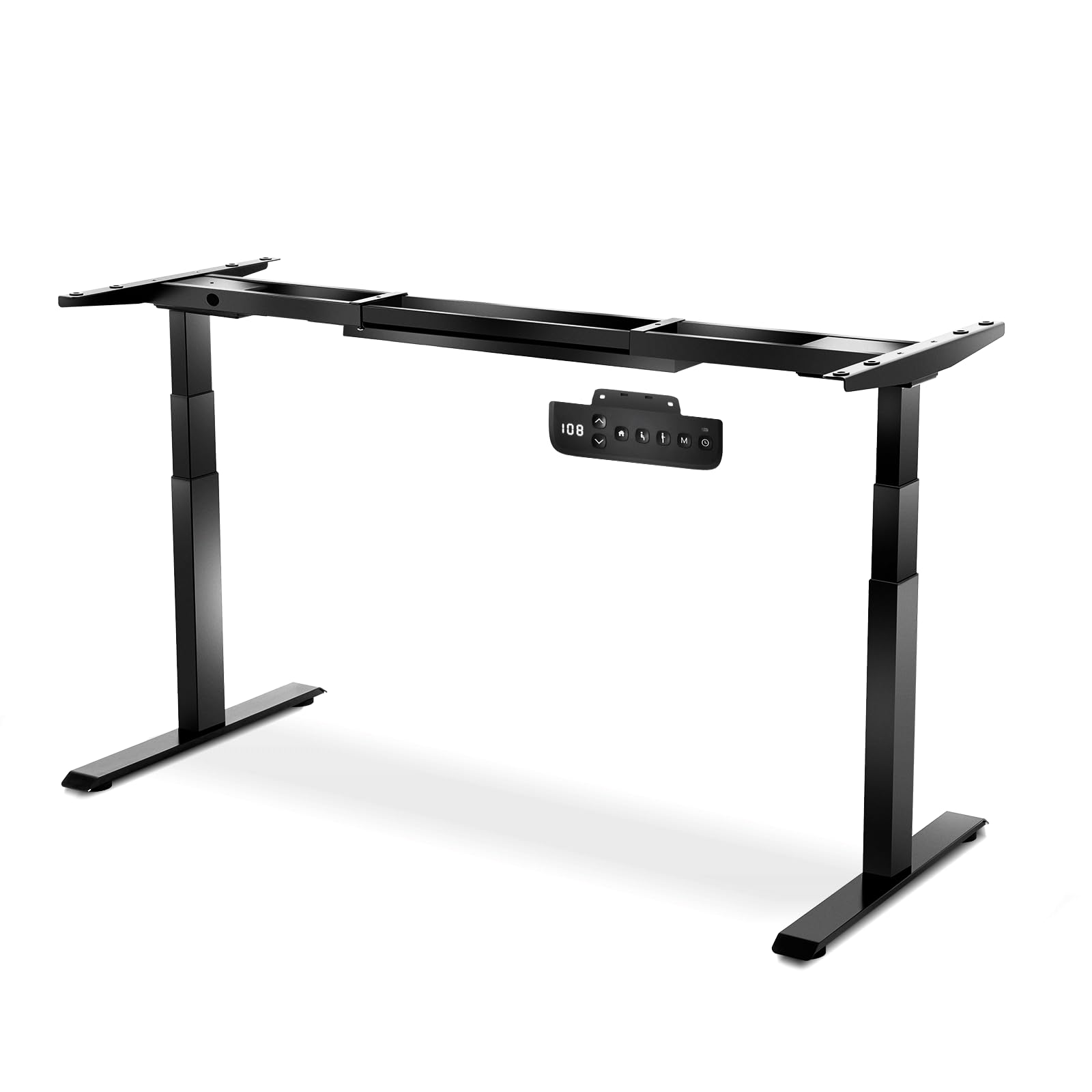 Redlife Electric Standing Desk Frame,Dual Motor Adjustable Height Desk Legs Up to 47.2", Office Desk Base for Rising Desk, Work Desk for Home Office, (Black Frame Only)… - WoodArtSupply