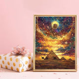 DIY 5D Diamond Painting Kits for Adults, Egypt Diamond Arts Kits, Pyramid Diamond Art Kit, Full Round Drill Diamond Paintings Mosaic Kits for Adults for Wall Room Decor, Gifts for Women 12x16 inch YL Mainland