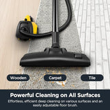 Eureka 3670M Canister Cleaner, Lightweight Powerful Vacuum for Carpets and Hard floors, w/ 5bags,Yellow Eureka