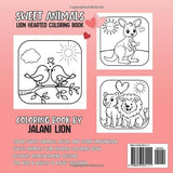 Sweet Animals: Lion Hearted Coloring Book for Adults and Kids, 100 Pages of Bold and Easy Designs for Relaxation Featuring Animals, Cute Things and Many More WoodArtSupply