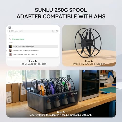 SUNLU PLA Filament 1.75mm Bundle, 3D Printer Filament Bundle 250g, 8 Rolls, 2kg Total, Black+White+Grey+Transparent+Red+Klein Blue+Sunny Orange+Green
