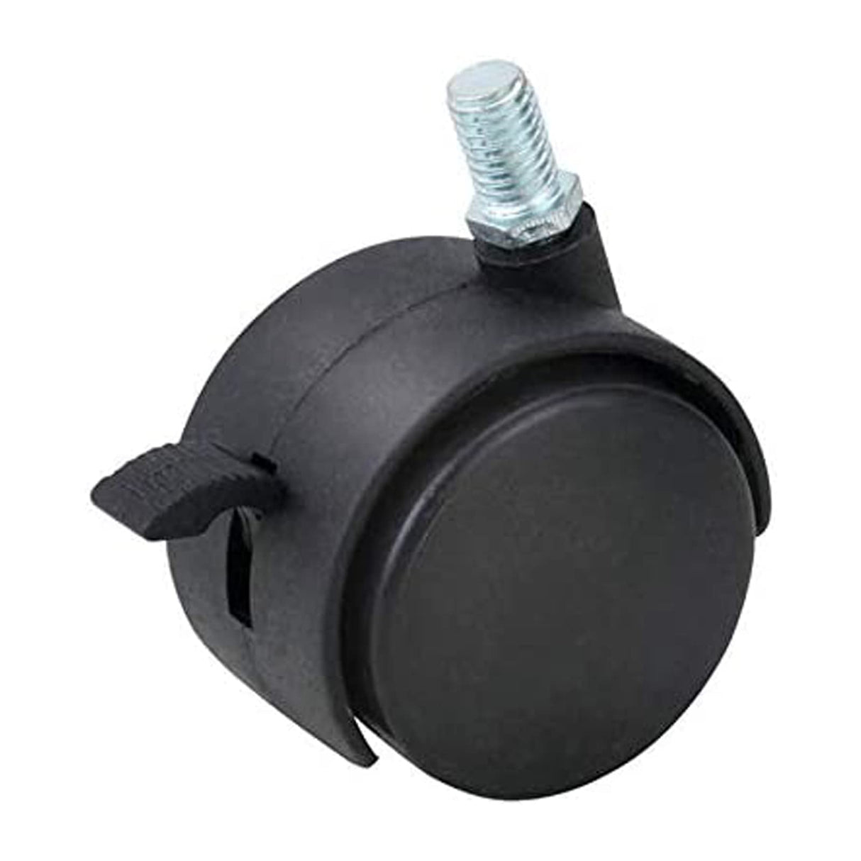 HOWDIA 4 Pack 1.5 Inch Nylon Plastic Replacement Caster Wheels for Cart, Swivel Furniture Wheels Floor Protecting Office Chair Casters Threaded Stem with Brake Black HOWDIA
