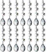 HOHIYA 30 Pcs Crystal Ornaments Christmas Tree Decorations Clearance Hanging Crystals for Centerpieces Acrylic Chandelier Garland Gem Beads Taiwan Made Clear HOHIYA