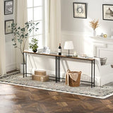 Vantimo 47.2" Console Table, Narrow Entryway Table, Skinny Sofa Table, Behind Couch Table, Long Skinny Table, DisplayTable for Entryway, Living Room, Foyer, Corridor, Office, Rustic Brown Vantimo