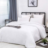 CLOTHKNOW White Queen Comforter Set White Bedding Comforter Sets All Season Soft Bed Comforter Sets Queen Comforter with 2 x Pillowcases CLOTHKNOW