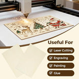 12 Pack Basswood Sheets 12"x16"x1/8", 3mm Basswood for Laser Cutting, Wood for Laser Cutting and Engraving, Laser Engraver Blanks, DIY Architectural Models Making, Wood Engraving lilLittle
