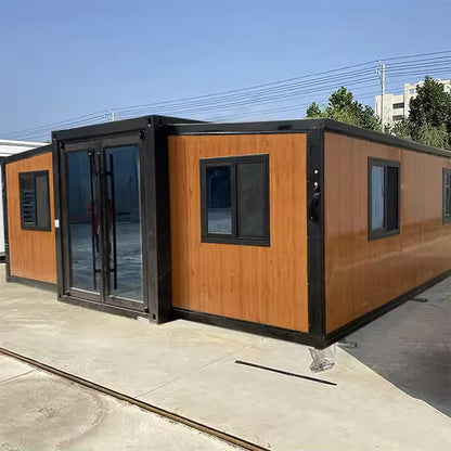 Portable Prefab House Tiny House to Live in, with Fully Equipped Bathroom and Kitchen, Prefabricated Container House for Adults Living, Foldable Mobile Home, Steel Frame Multiple Sizes (30 Feet)