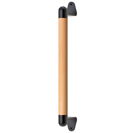 SELEWARE 12'' Barn Door Pull Handle Wood Handle w/Metal Brackets for Fence Gate Barn Door Closet Sliding Door Sheds Indoor Handrail Trays, Comfy & Long Last Using SELEWARE