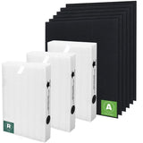 HPA300 HEPA Filter Replacement for Honeywell Air Purifier 3 HEPA R Filters and 6 Pre-cut A Carbon Pre-filter by APPLIANCEMATES APPLIANCEMATES
