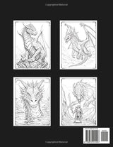 Dragons Coloring Book: Adult and Teen magical coloring book of mythical dragons with 50 beautiful large illustrations perfect for stress relief and relaxation Lindesa