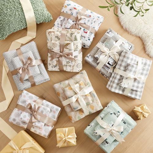 True North by Sleep Philosophy Flannel Sheets Queen Size, Cozy 100% Cotton Flannel Bed Sheets, Ultra Soft Cute Sheet Set, Novelty Print Themed Cold Weather Warm Bedding Set,Multi Leaves 4 Piece Sleep Philosophy