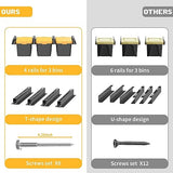 WALMANN Overhead Tote Storage Rail System, Garage Ceiling Bin Storage Rack Heavy Duty Adjustable Tote Slide Garage Storage System(for 3 Bins, Bins are not included) WALMANN