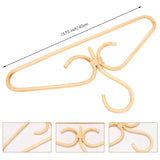 Luejnbogty 2Pcs Rattan Clothes Hanger Natural Rattan Hand-Woven 3 Hook Hanger for Home Wardrobe Clothing Store Decor 40x20cm Luejnbogty