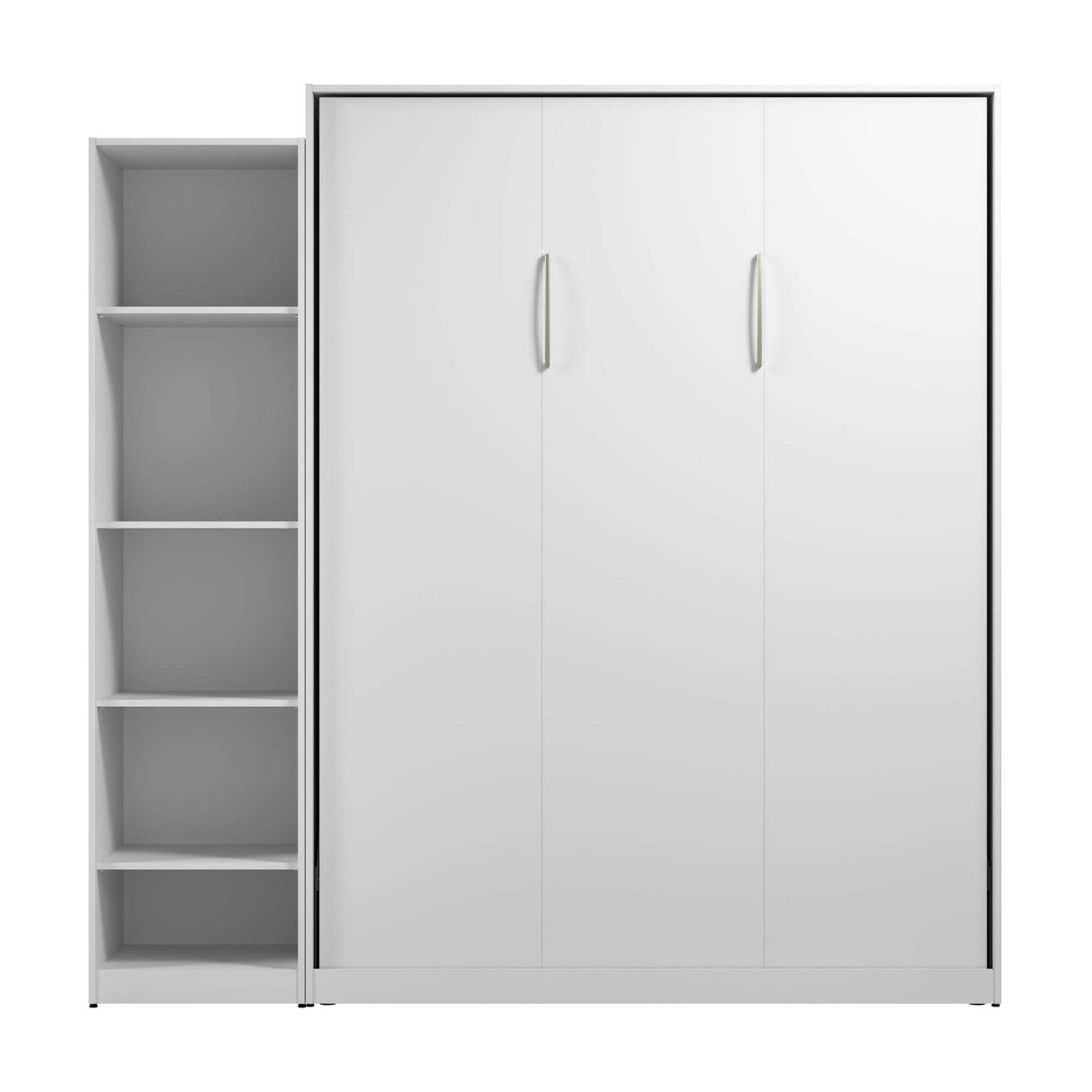 Bestar Claremont Queen Murphy Bed with Closet Organizer (85W) in White, Space-Saving Sleeping Arrangement for Multipurpose Room Bestar