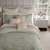 Levtex Home - Lyon Teal Quilt Set - Twin/Twin XL Quilt + One Standard Pillow Sham - Bird Toile - Teal, Brown, Cream - Quilt Size (68x86in.), Sham Size (26x20in.) - Reversible - Cotton Fabric Levtex Home
