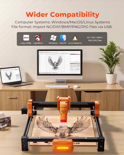 ACMER Laser Engraver Machine for Beginners, S2 4000mW Lazer Engraving Machine with 300x300mm Working Area, Laser Cutter for Wood, Acrylic, Leather, DIY Crafts & Small Business ACMER