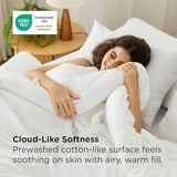 Bedsure California King Size Comforter Set, White Soft Prewashed Bedding for All Seasons, 7 Pieces Warm Winter Down Alternative Bed Set, Fluffy Bed in a Bag with Sheets, Pillowcases & Shams Bedsure