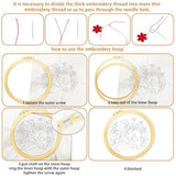 BEUNITONE 6 Set Varieties Cat and Flowers Embroidery Kit for Adults Beginners, Pre-Stamped Pattern Needlepoint Kits with Hoop, Tools, Instruction, Hand Embroidery Kits for Gifts, Fabric and Home Decor