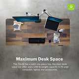 Vari Classic Electric Standing Desk - VariDesk Height Adjustable Sit/Stand Desk - Dual Motor with Memory Presets, Stable T-Style Legs - Gaming or Home Office Workstation - 72”x30”, Reclaimed Wood Vari