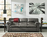 Signature Design by Ashley Bladen Faux Leather Sofa, Gray Signature Design by Ashley