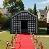 WARSUN 16.5x13x11.5Ft Small Inflatable Nightclub with Blower Black Inflatable Night Club Party Tent for Birthday Wedding Raves Dance Floor Yard Party Rental Business WARSUN
