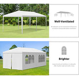 BBBuy 10’X20’ Outdoor Canopy Tent Camping Gazebo Storage Shelter Pavilion Cater Events w/Removable Sidewalls for Backyard BBQ Camping Picnic Party Wedding Ceremony, Easy Assemble and Remove BBBuy