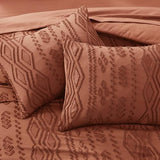 AMBERSPACE Queen Comforter Set Autumn Leaf, Tufted Boho Bedding Farmhouse Bed Set, All Season 7 Pieces Bed in a Bag with Sheets, Pillowcases & Shams AMBERSPACE