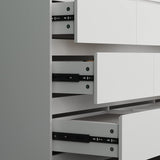 Hitow 9 Drawer Dresser for Bedroom with Deep Drawers, Large Floor Wood Dressers & Chest of Drawers Handle Free, Modern White Long Dressers for Closet Living Room (63" W x 15.7" D x 31.5" H) Hitow