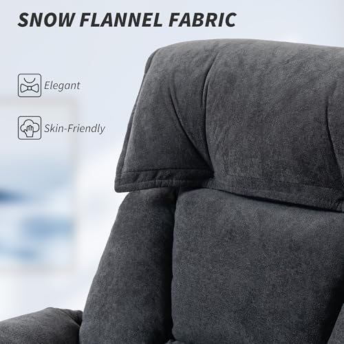 HOMCOM Executive Office Chair Comfy with Foot Rest, Reclining Swivel Computer Desk Chair with High Back, Thick Cushion, Padded Armrest, Adjustable Height, Rolling Wheels, Dark Gray HOMCOM