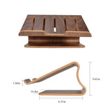 SAMDI Wood Laptop Stand for Desk,Laptop Holder Stand,Wooden Cooling Computer Holder,Suitable for Most laptops Heat Dissipation Shelf (Walnut) SAMDI