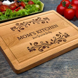 Personalized Kitchen Gifts for Mom, Nana, Aunt, Sister, Custom Engraved Serving Platter, Customized Mom and Grandma Cutting Board for Mothers Day, Decor for Mother's Kitchen, Engraved Kitchen Sign Kenzal Customized