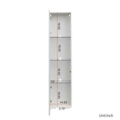 Holaki 67 inch Tall Sideboard LED Credenza Pantry Cabinet with 3 Tier Glass Shelves, High Glossy Front Side Cabinet Display Cabinet File Cabinets for Home Office Living Room Kitchen Dining Ro - WoodArtSupply