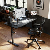 Agilestic Electric Standing Desk, Large 63 x 24 Inches Height Adjustable Desk, Sit Stand up Desk for Work Office Home, Splice Board, Black Agilestic