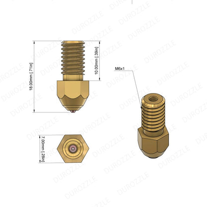 DUROZZLE Ruby Tip 3D Printer Nozzles for Elegoo Neptune 4/4 Pro, Hardened & Abrasion Resistant for Precision Additive Manufacturing (Neptune 4, 0.4mm) - WoodArtSupply