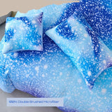 PERFEMET Blue Twin Comforter Set for Girls, 6 Pieces Twin Bed in A Bag, 3D Colorful Kids Bedding Comforter Set with Sheets, Tie Dye Ombre Fluffy Teen Girl Bed Set (Blue, Twin) PERFEMET