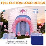 Inflatable Nightclub Party Tent 26.6X16.4X13.5Ft Blower-Inflated, Waterproof Interior Exterior Includes Pull-Rope Stakes Wind and Rain Resistant for Events and Parties JIYANG