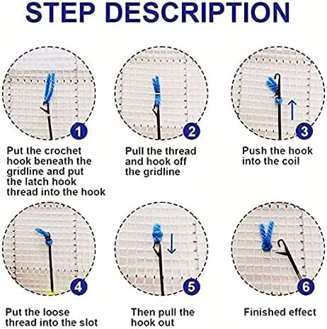 Latch Hook Rug Kits for Kids Beginner Blue Elephant Needle Crochet Yarn Kits Embroidery Carpet Hook and Latch Kit Mini Tapestry Christmas Home Decoration 30x30cm Generic