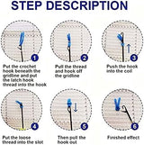 Latch Hook Rug Kits for Kids Beginner Blue Elephant Needle Crochet Yarn Kits Embroidery Carpet Hook and Latch Kit Mini Tapestry Christmas Home Decoration 30x30cm Generic