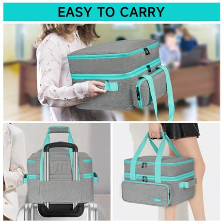 Carrying Case Compatible with Cricut EasyPress 2/Cricut EasyPress3 (9"x9",10"x10",12"x10"),Double-Layer Heat Press Machine Storage Bag Fits for Htvront(10"x10"),Tools and Accessories,Easy Press Mat LEFOR·Z