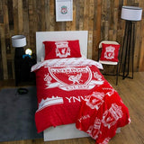 Character World Official Liverpool FC Single Duvet Cover Set, Tone Design | Red Reversible 2 Sided Football Bedding Cover Official Merchandise Including Matching Pillow Case Liverpool F.C.