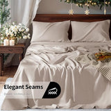 100% Pure Linen Sheet Set Breathable Natural Linen Sheets 4pcs Queen Size, Bedding Set Deep Pocket Up to 16" Moisture-Wicking Softens with Every Wash, Relaxed Texture (Linen Queen) REDASW