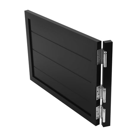 Swinging Door, Solid Wood Swinging Door with 3 Spring Hinges, Interior Dutch Door for Hallway Kitchen Bar Pub Entrance Partition, 35.4x23.6inch / Black DouSeiAi