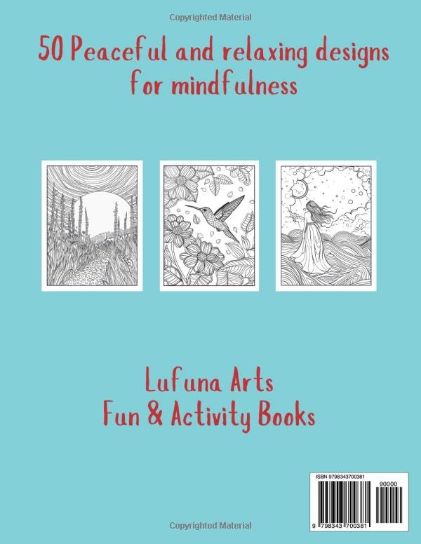 Peaceful and Relaxing Adult Coloring Book WoodArtSupply