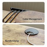 FEZIBO Height Adjustable Electric Standing Desk, 63 x 24 Inches Stand up Table, Sit Stand Home Office Desk with Splice Board, Rusticbrown FEZIBO