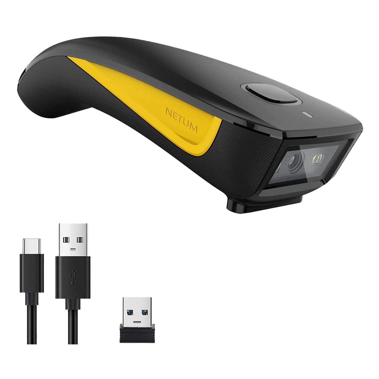 NETUM QR Code Scanner, Mini Barcode Scanner Bluetooth Compatible, Small Portable USB 1D 2D Bar Code Scanner for Inventory, 2.4G Cordless Image Reader for Tablet iPhone iPad Android iOS PC POS - C750 NETUM