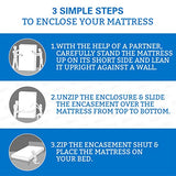 SafeRest Zippered Mattress Protector - Premium15-18 Inch Waterproof Mattress Cover for Bed - Breathable, Noiseless Washable Mattress Encasement - King SafeRest