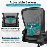 FelixKing Office Chair, Ergonomic Desk Chair Breathable Mesh Chairs Adjustable High Back Lumbar Support Flip-up Armrests, Executive Rolling Swivel Comfy Computer Chairs Home Office Black FelixKing