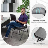 Giantex 4-Pack Folding Chairs, Fabric Dining Chair Set with Metal Frame, Padded Seat and Back, Non-Slip Foot Pads, Foldable Event Chairs, Party Chair Set for Home Office, Guest Room, Conference Room Giantex