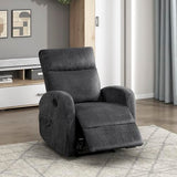 Lexicon Manual Recliner Chair, Textured Microfiber Reclining Chair, Wall Hugger, Track Arms, Magazine Pockets, Manual Recliner for Living Room/Office/Apartment, Easy Assembly, Dark Gray