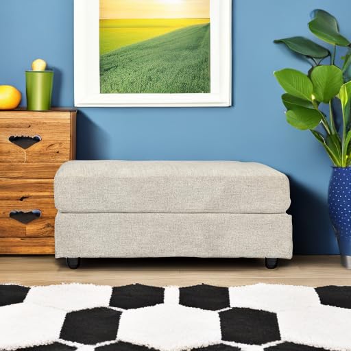 Signature Design by Ashley Soletren Contemporary Chenille Oversized Ottoman, Off-White Signature Design by Ashley